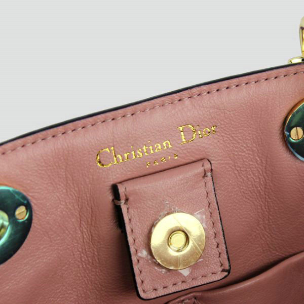 small Christian Dior diorissimo original calfskin leather bag 44374 purple&light pink